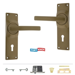 M1C10 - 2 Lever Lockset Gold -M1C10_o_T
